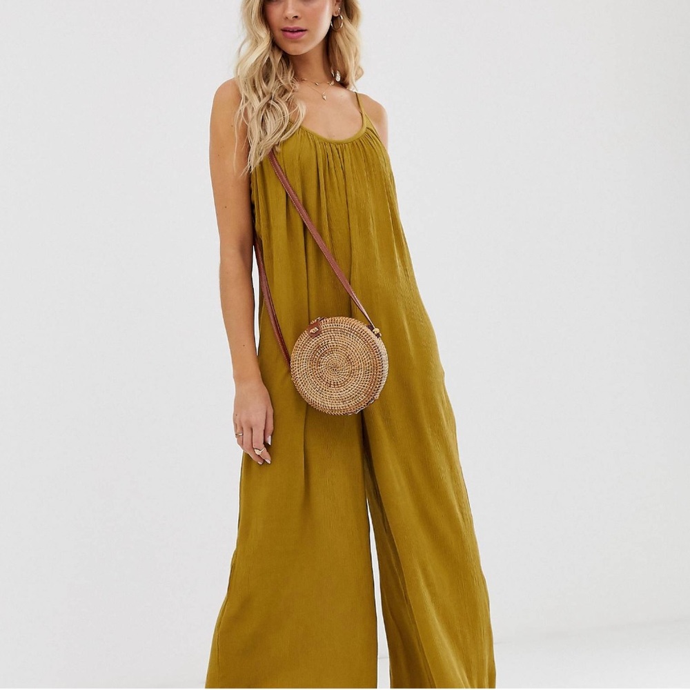 ASOS Low-back Jumpsuit in Crinkle